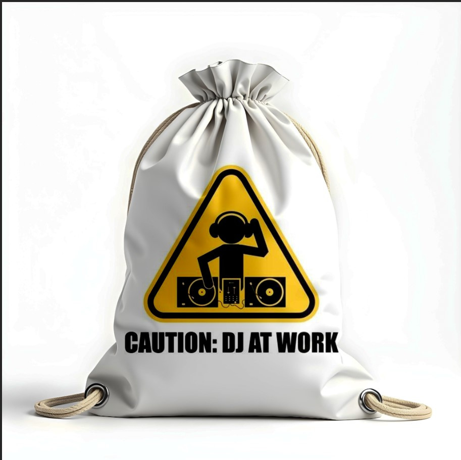 Рюкзак мішок з 3D принтом "Емблема знак діджей надпис"