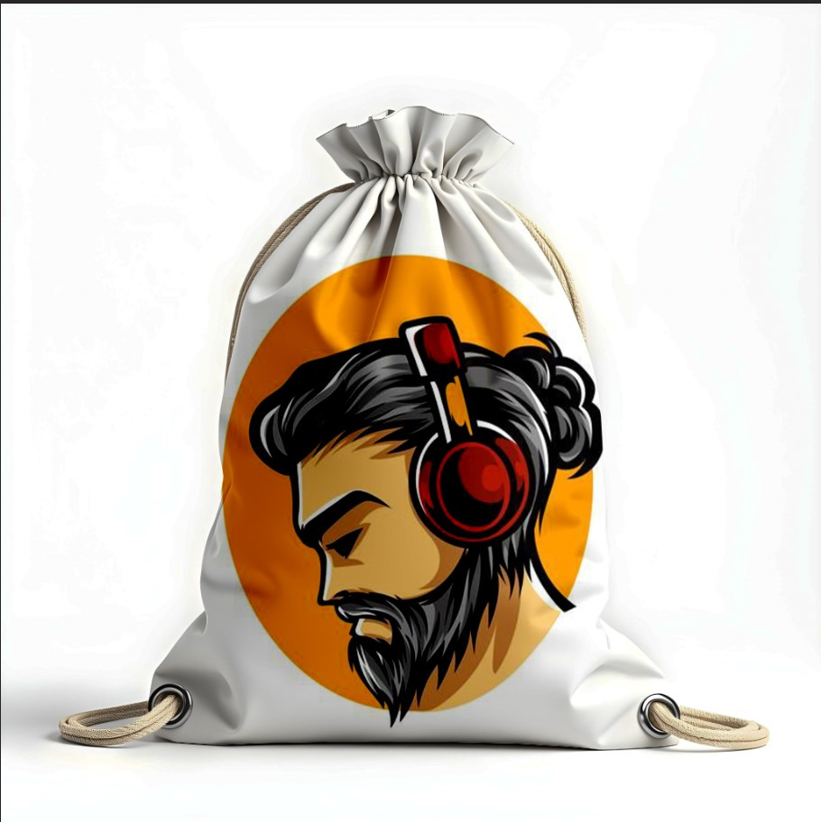 Рюкзак мішок з 3D принтом "Хлопець навушники"