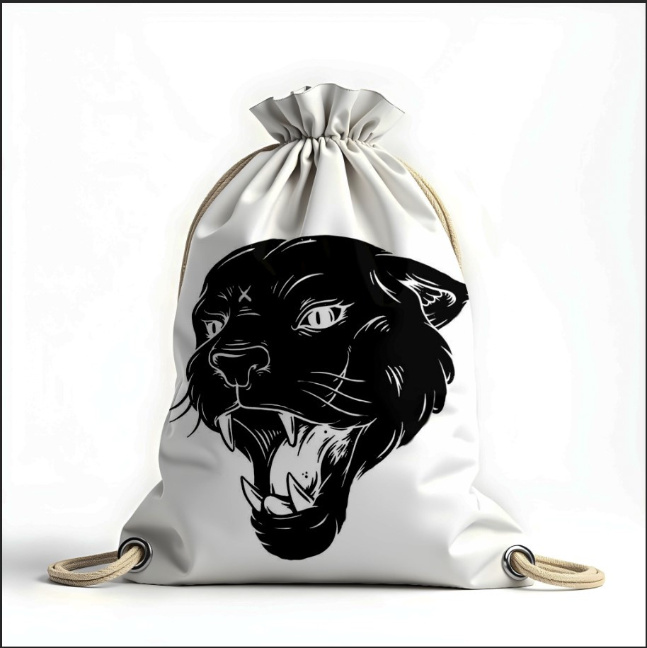 Рюкзак мішок з 3D принтом "Пантера голова оскал"