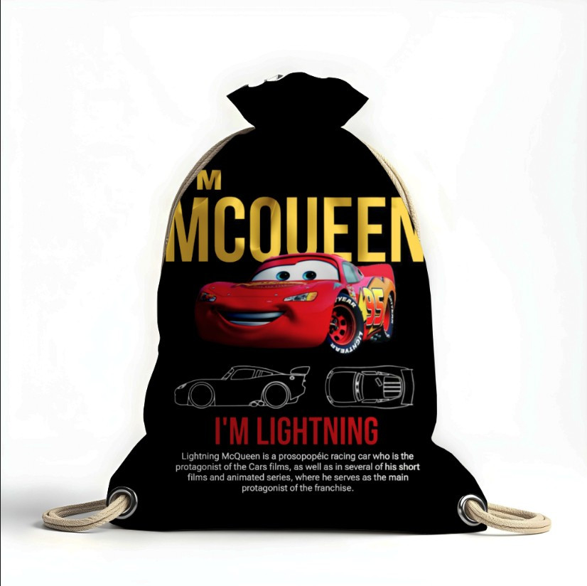 Рюкзак мішок з 3D принтом "Блискавка МакКвін авто мультик 4"