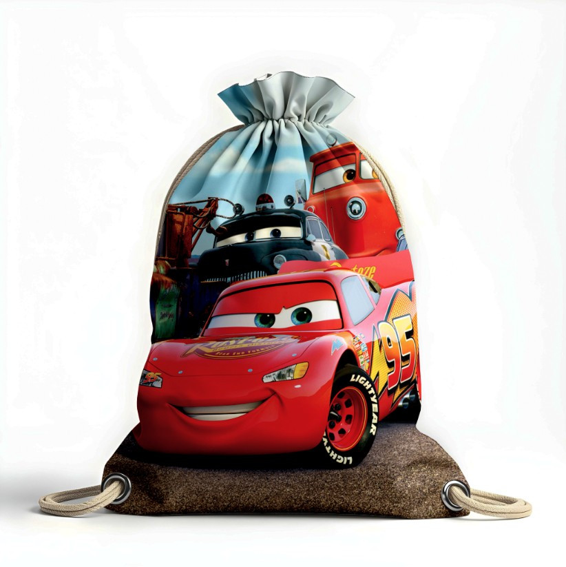 Рюкзак мішок з 3D принтом "Блискавка МакКвін авто мультик 2"