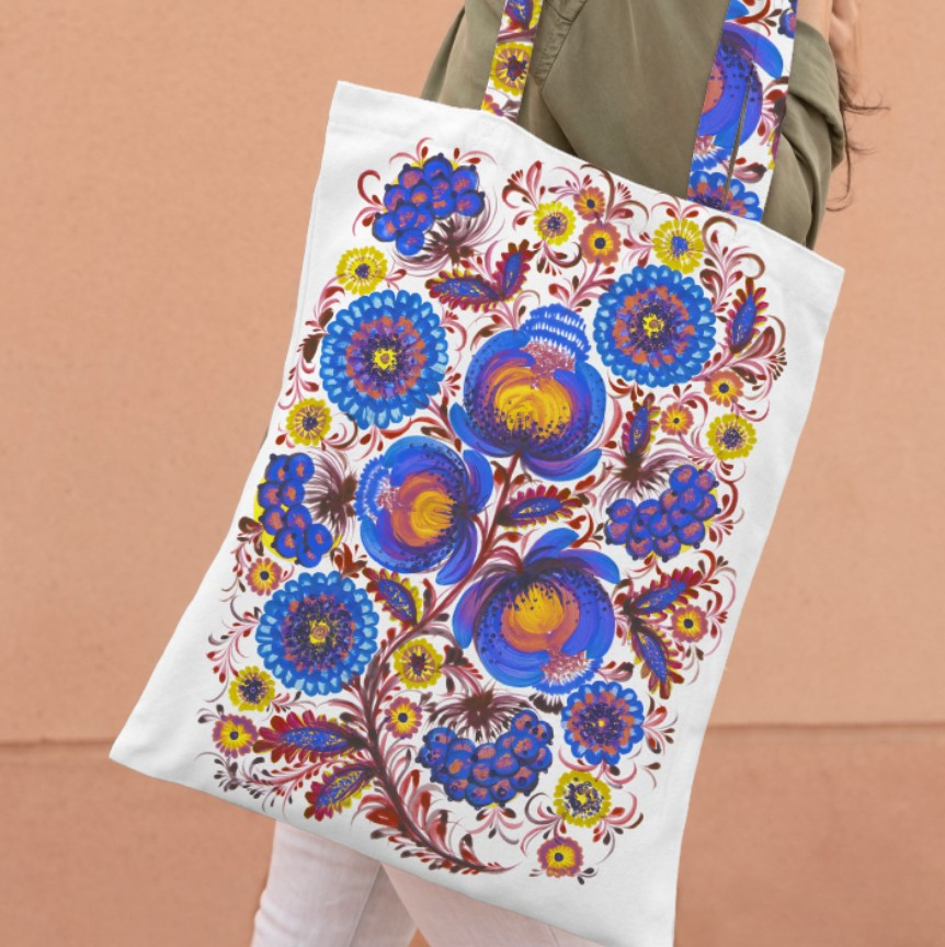 Сумка шопер Еко Український Етнічний Стиль Петриківський Розпис