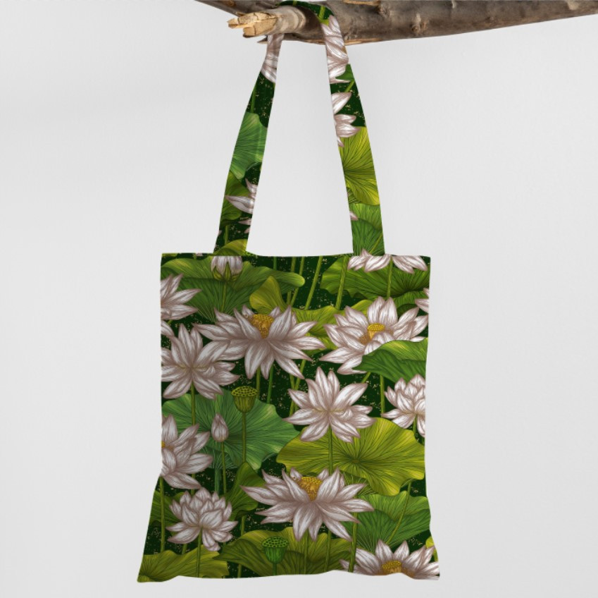 Сумка шопер Еко Лотус Квіти Художній Стиль