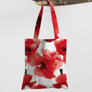 Сумка шопер Еко Маки Червоні Квіти