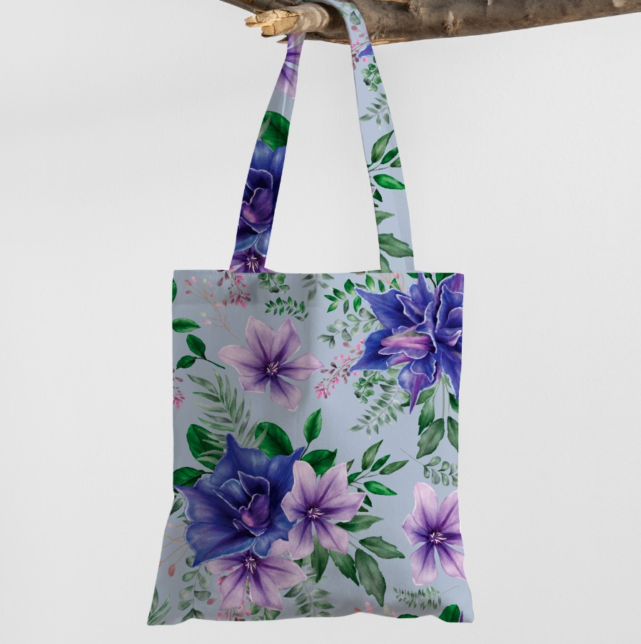 Сумка шопер Еко Квіти Акварель Художній Стиль