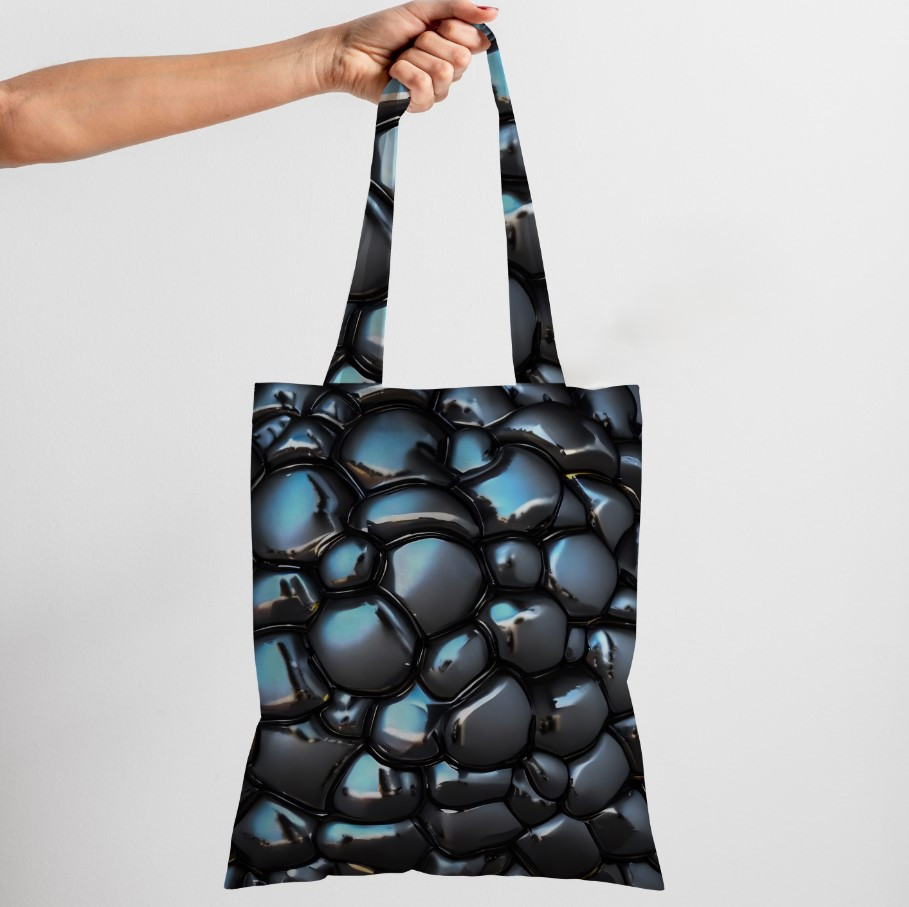 Сумка шопер Еко Текстура Чорних Бульбашок