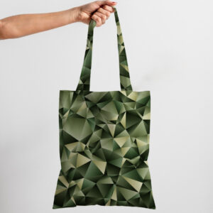 Сумка шопер Еко Полігональ Стиль Зелений Геометричний