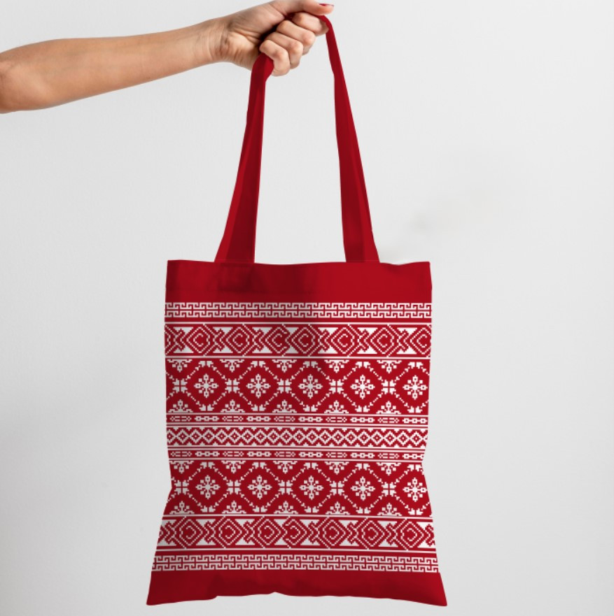 Сумка шопер Еко Вишиванка Етнічний Стиль Червона
