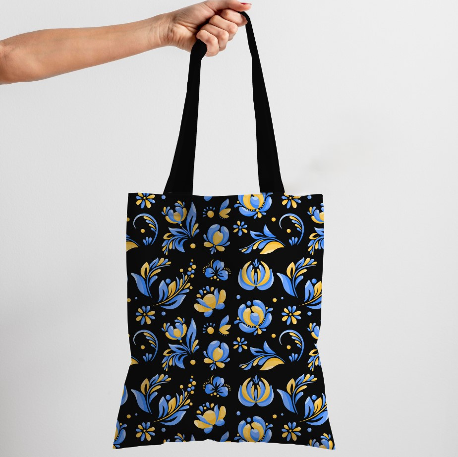 Сумка шопер Еко Квітковий Розпис Етнічний Стиль Патриотичний