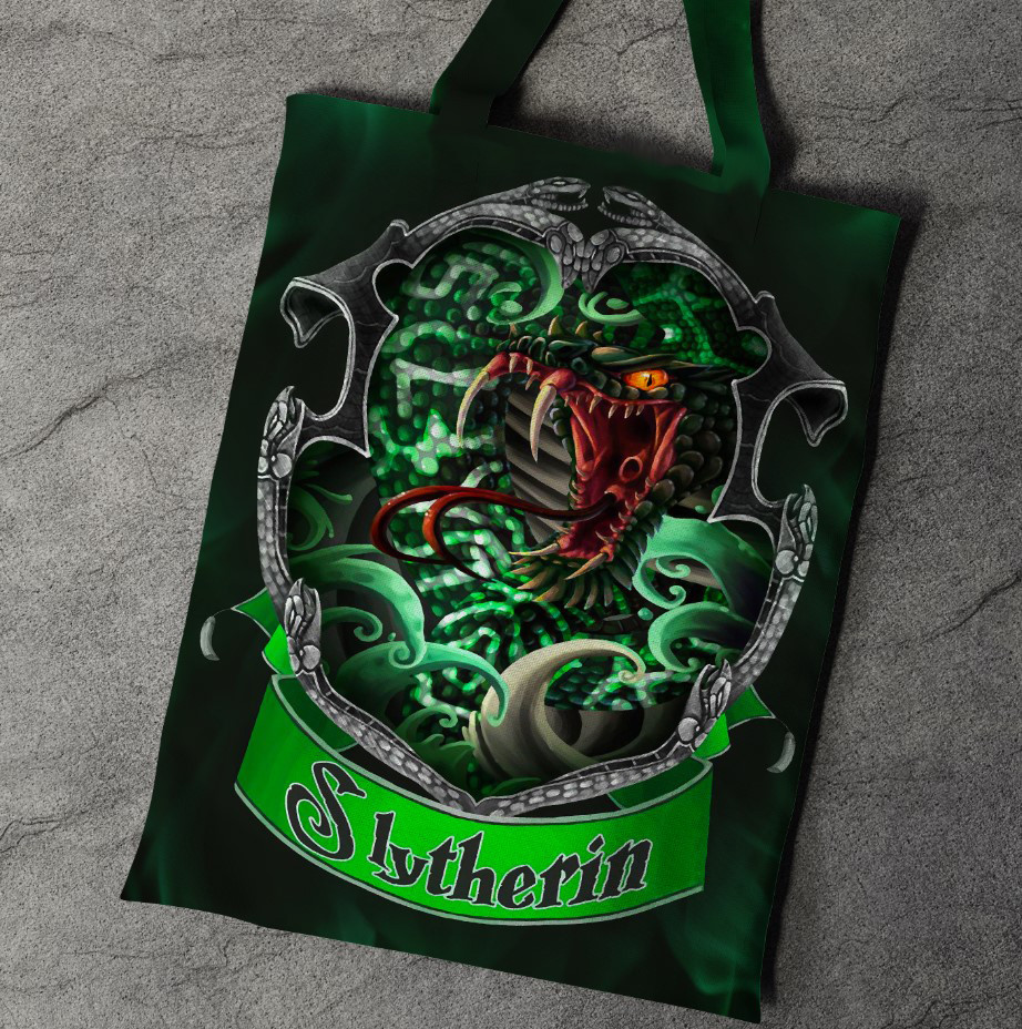 Сумка шопер Еко Гаррі Поттер Слізерін Емблема Змія