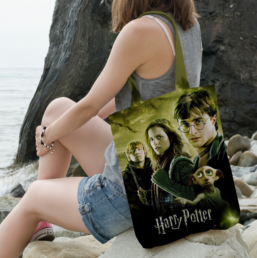Сумка шопер Еко Гаррі Поттер Доббі Рон Герміона Персонажі 1