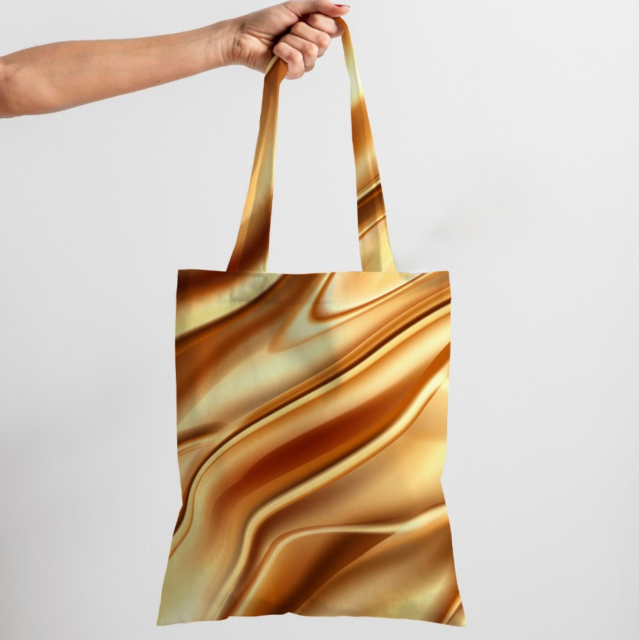 Сумка шопер Еко Текстура Золотої Тканини