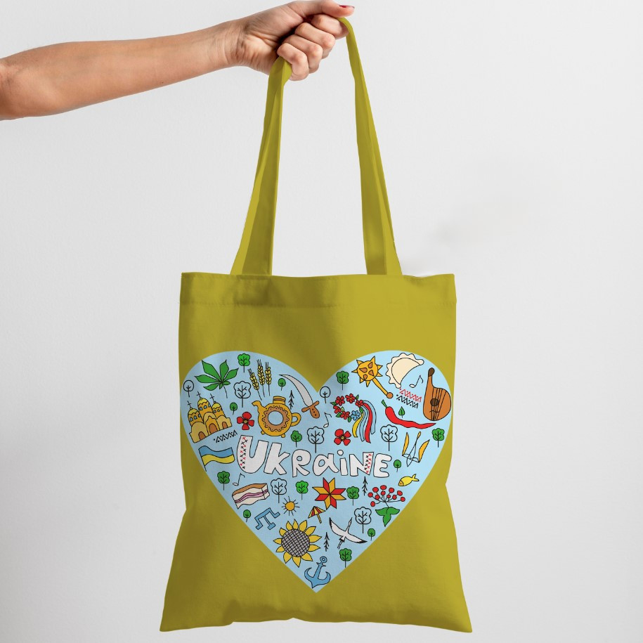 Сумка шопер Еко Україна Серце Арт