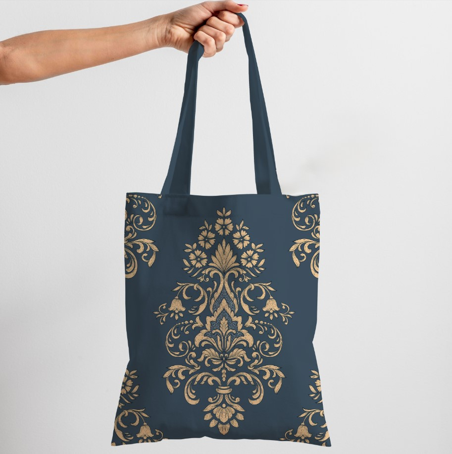 Сумка шопер Еко Вінтаж Купон Арабський Орнамент Квіти