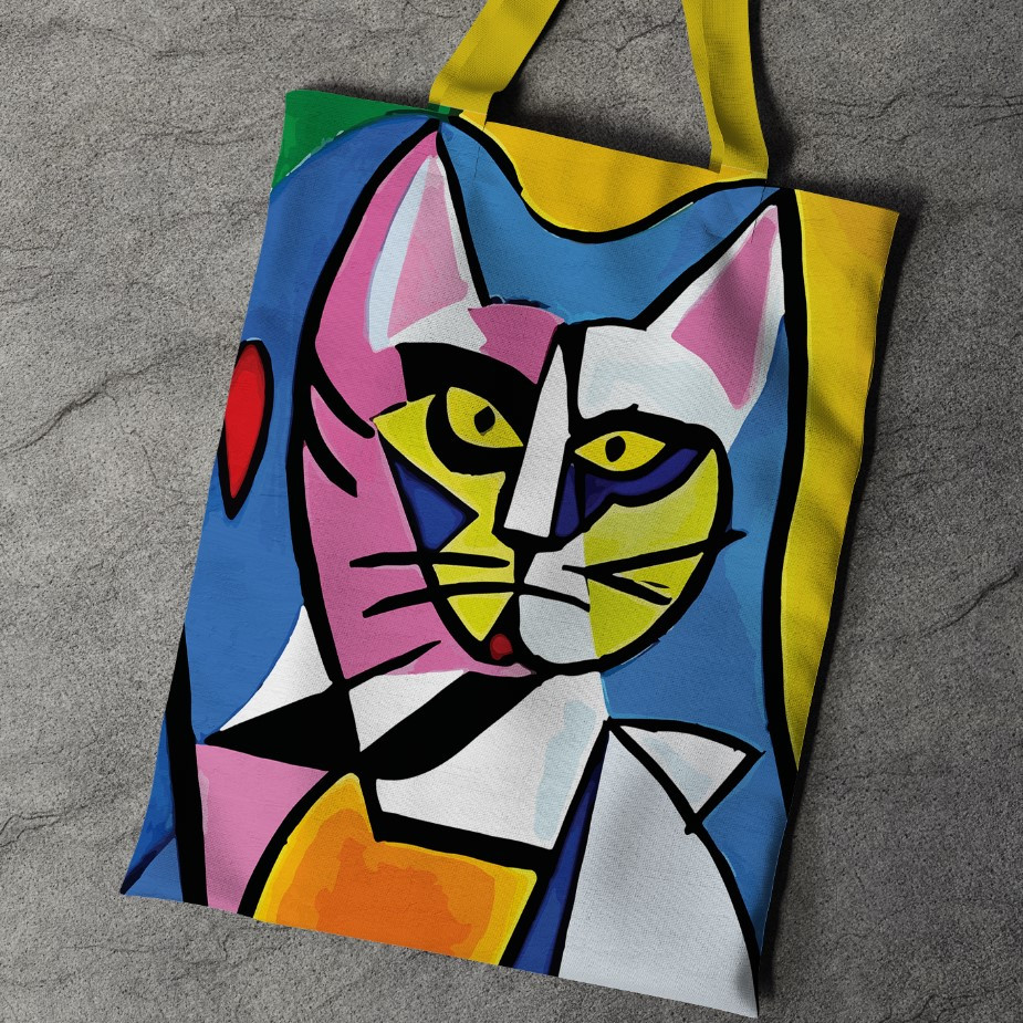 Сумка шопер Еко Картина Пікасо Людина Модерн Кіт Арт