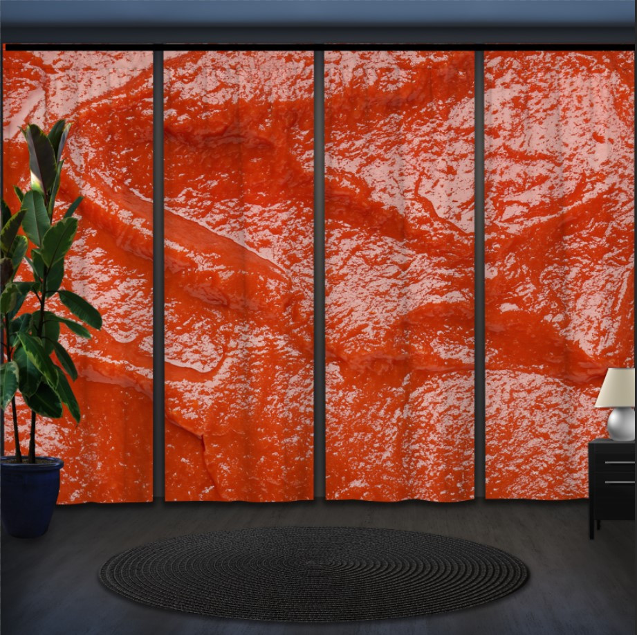 Комплект штор панельних з 4 х штук текстура "Томатна паста"