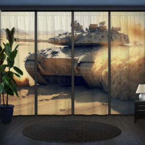 Комплект штор панельних з 4 х штук танк армія "Зброя 1"
