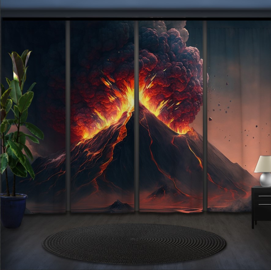 Комплект штор панельних виверженя вулкана "Лава 3"