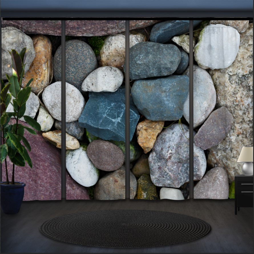 Комплект штор панельних кольорове "Каміння"