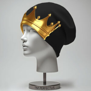 Шапка з 3D принтом "Золота корона король королева" ВСІ Розміри