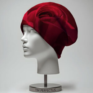 Шапка з 3D принтом "Червона троянда пелюстки" ВСІ Розміри