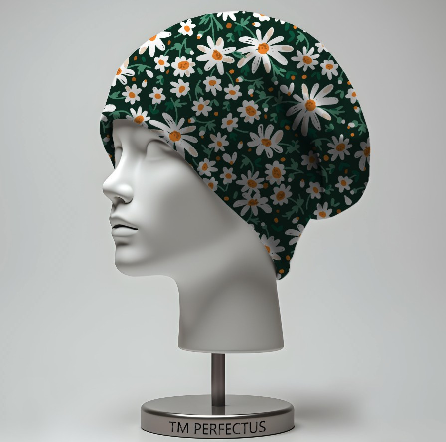 Шапка з 3D принтом "Ромашки" ВСІ Розміри