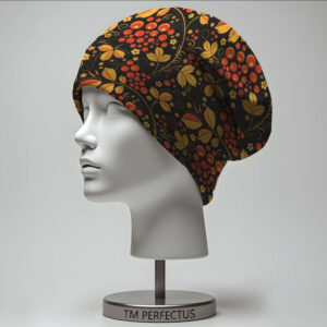 Шапка з 3D принтом "Квіти калина Петриківський розпис національний етнічний стиль розкішна нарядна 5" ВСІ Розміри