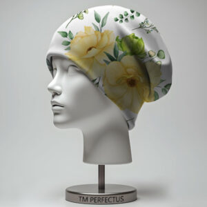 Шапка з 3D принтом "Акварельні ніжні квіти" ВСІ Розміри