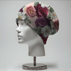 Шапка з 3D принтом "Рожева з квітами півонія" ВСІ Розміри