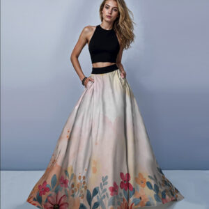 Костюм спідниця максі акварель малюнок польових квітів ВСІ Розміри Преміум тканина