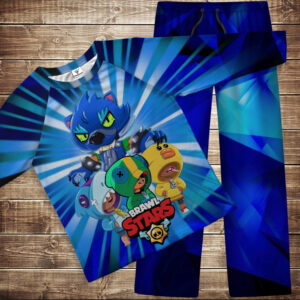 Піжама флісова (домашній костюм) бравл старс леон ВСІ Розміри Преміум тканина