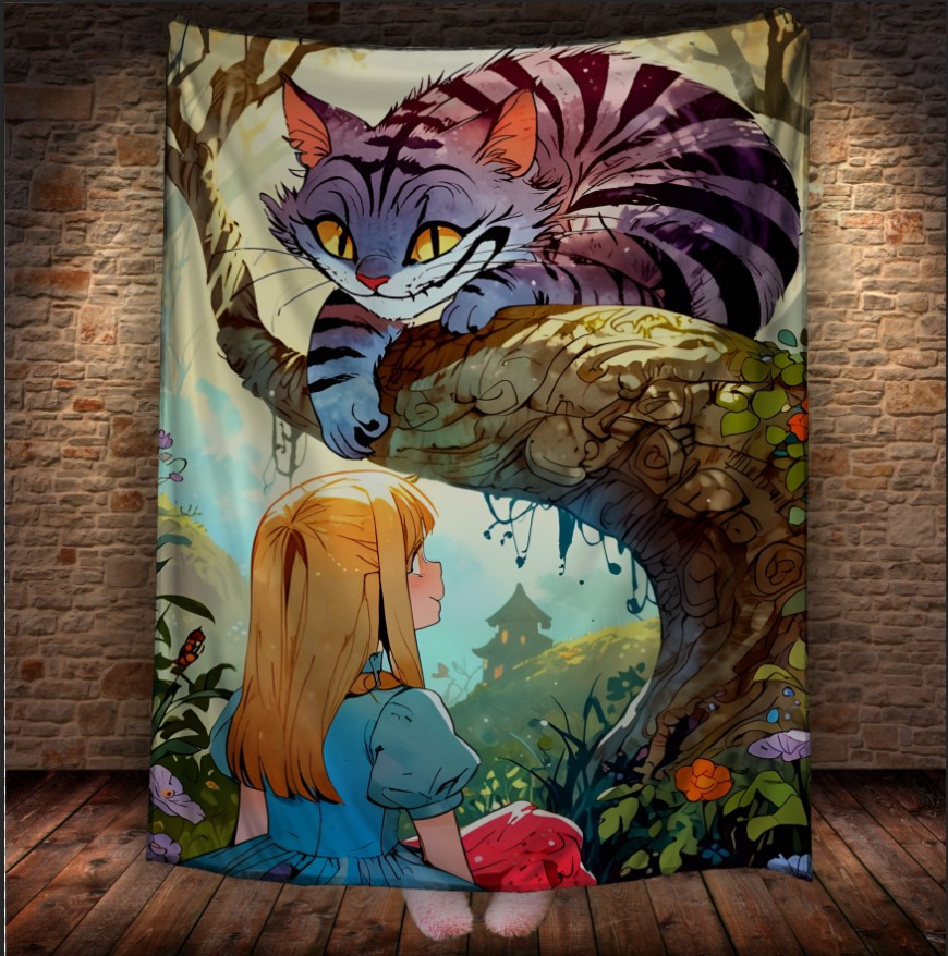 Плед "Аліса чеширський кіт аніме" 150х200 см.