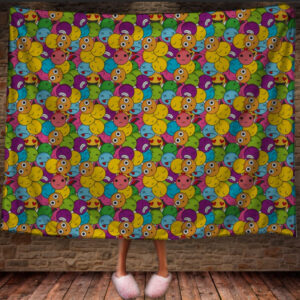 Плед арт малюнки "Графіті прикольні смайлики емодзі" 150х200 см.