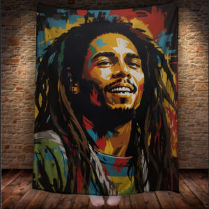 Плед "Боб Марлі співак арт" 150х200 см.