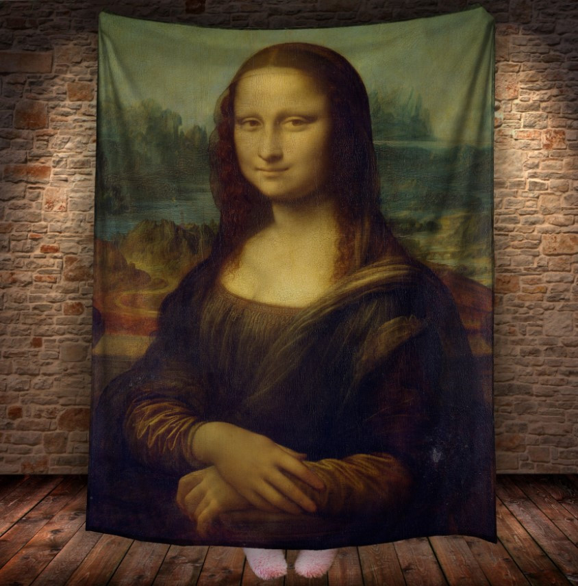 Плед "Картина Мона Ліза" 150х200 см.