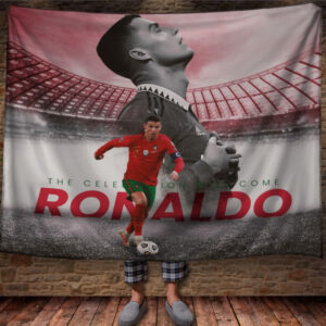 Плед "Кріштіану Роналду Футбол Гравець Зірка Арт Стадіон" 150х200 см.