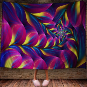 Плед "Оптична Ілюзія Кольорова Водоворіт" 150х200 см.