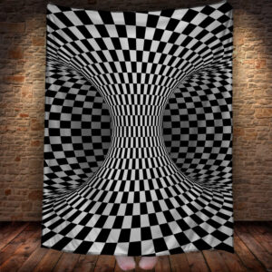 Плед "Оптична Ілюзія Чорно Біла 1" 150х200 см.