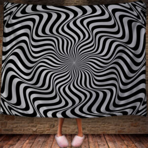 Плед "Оптична Ілюзія Чорно Біла 3" 150х200 см.
