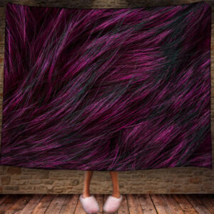 Плед "Текстура Тварин Вовка Лисиці Хутро Вовна Фіолетова" 150х200 см.