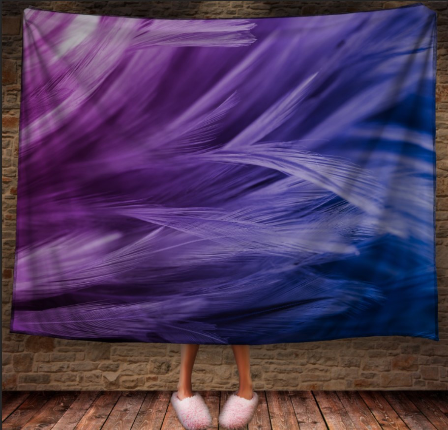 Плед "Текстура Хутра Вовна Пір'я Птахів 1" 150х200 см.