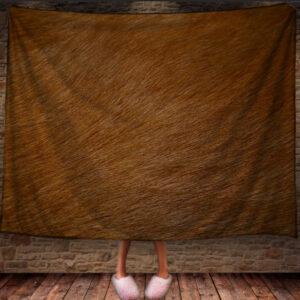 Плед "Текстура Хутро Вовна Шкіра Тварин Руде" 150х200 см.