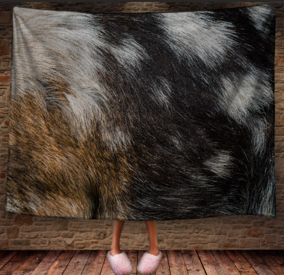 Плед "Текстура Хутро Вовна Шкіра Тварин Собаки" 150х200 см.