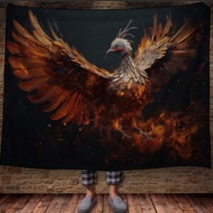 Плед "Фенікс Міфічний Казковий Птах Вогонь" 150х200 см.