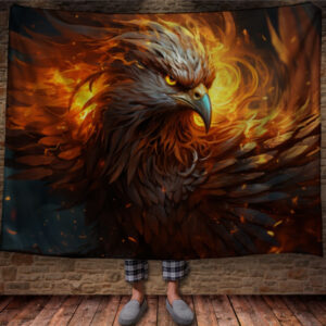 Плед "Фенікс Міфічний Казковий Птах Вогонь 1" 150х200 см.