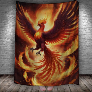 Плед "Фенікс Міфічний Казковий Птах Вогонь 2" 150х200 см.