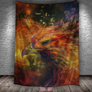 Плед "Фенікс Міфічний Казковий Птах Вогонь Кольоровий 1" 150х200 см.