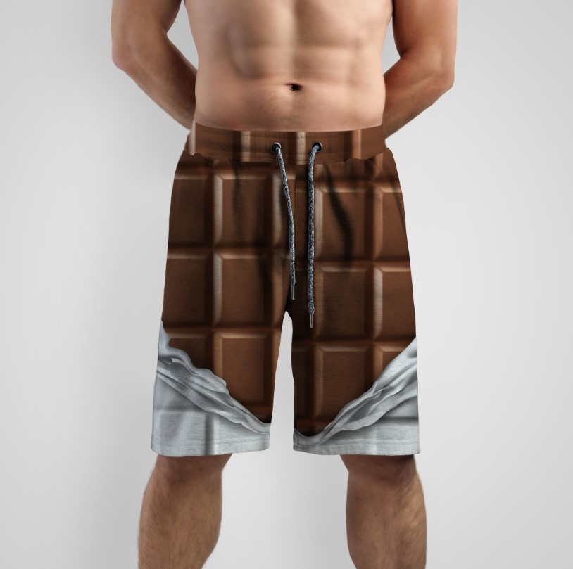 Шорти з принтом "Шоколадна плитка солодощі" ВСІ Розміри