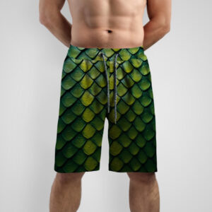 Шорти з принтом "Шкіряна луска дракона зелена" ВСІ Розміри