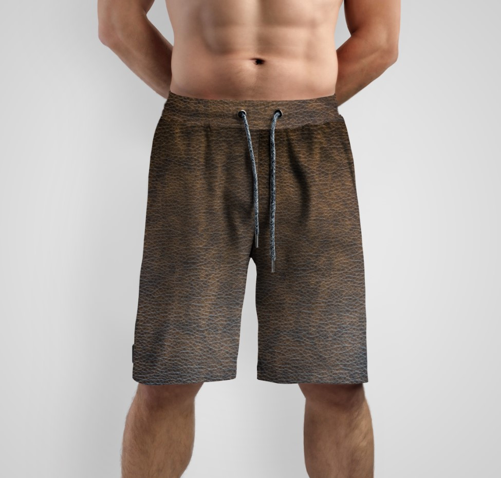 Шорти з принтом "Шкіра тварини коричнева 2" ВСІ Розміри